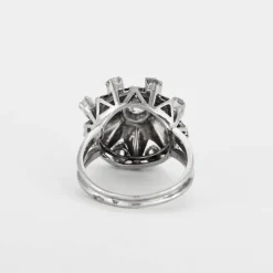 Bague Carrousel - platine, or gris et diamants