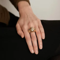Bague "Casque" Diamants