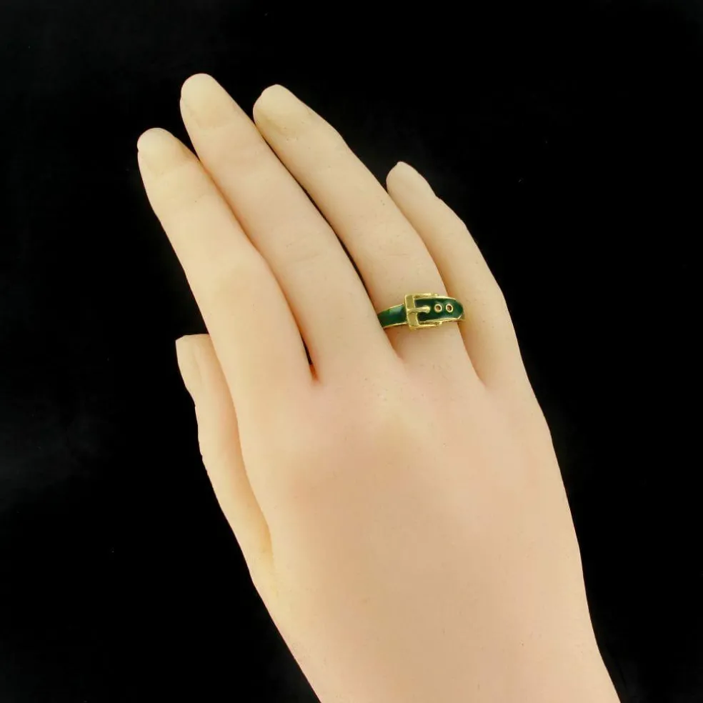 Bague ceinture émail