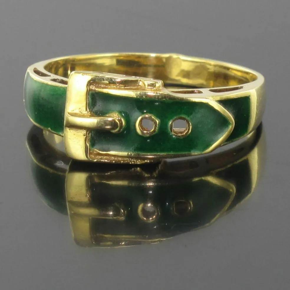 Bague ceinture émail