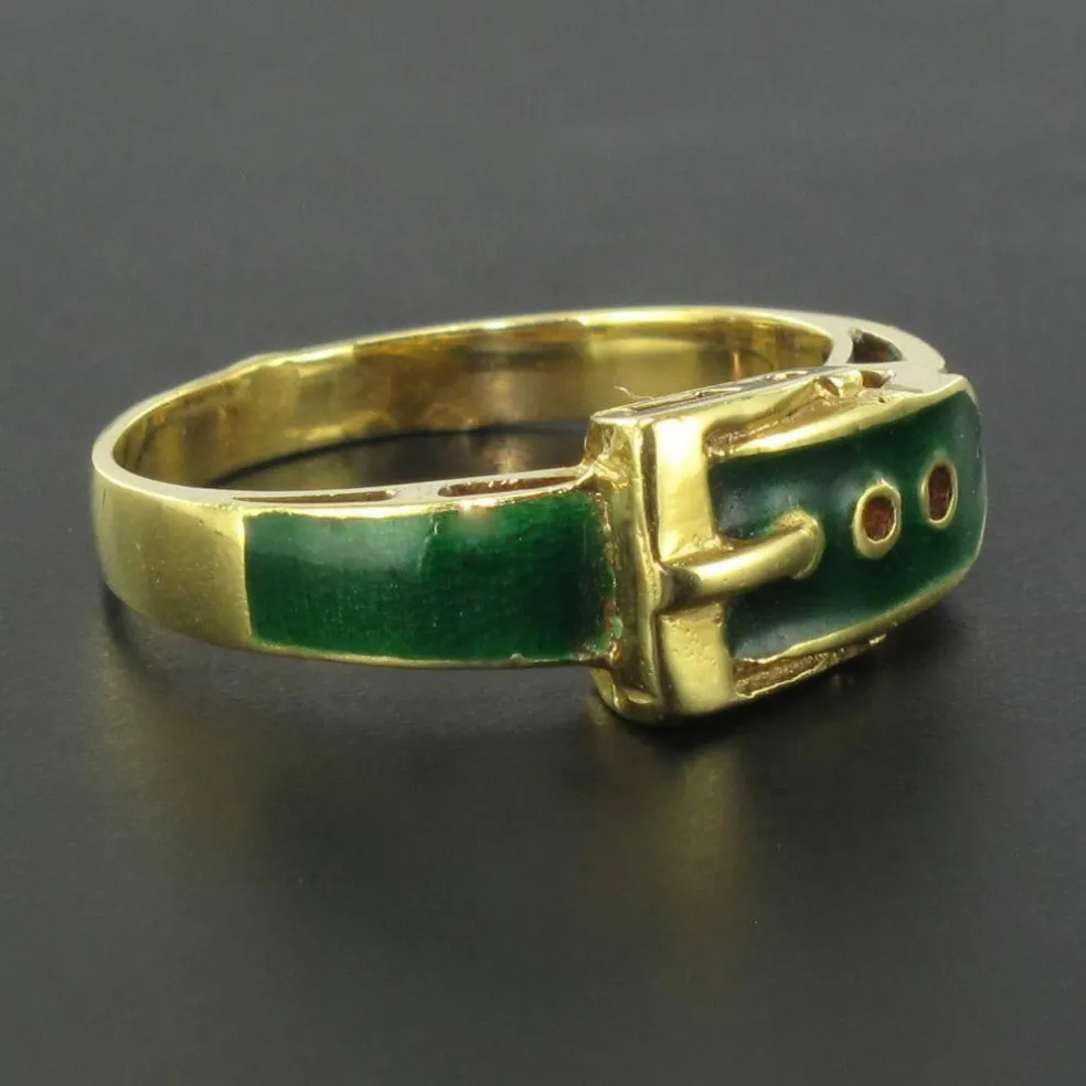 Bague ceinture émail