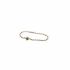 Bague chaine or jaune sertie d'un diamant