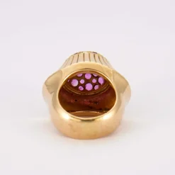 Bague Champignon Diamant Rubis