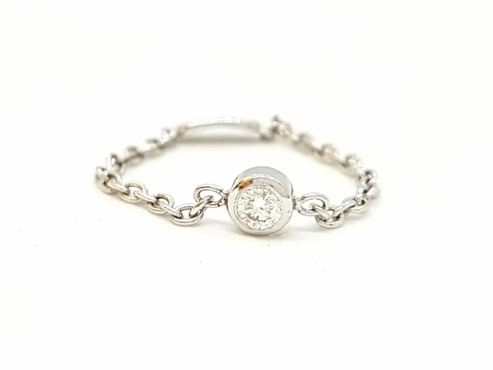 Bague Chaînette Or blanc Diamant