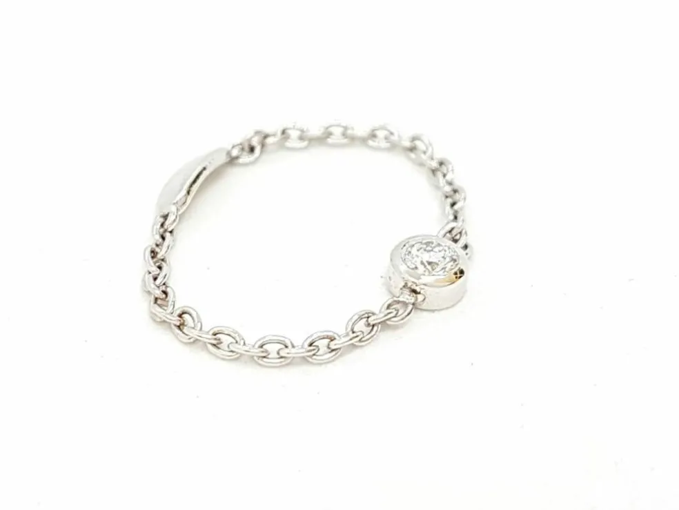 Bague Chaînette Or blanc Diamant