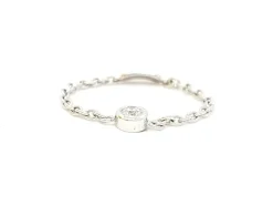 Bague Chaînette Or blanc Diamant
