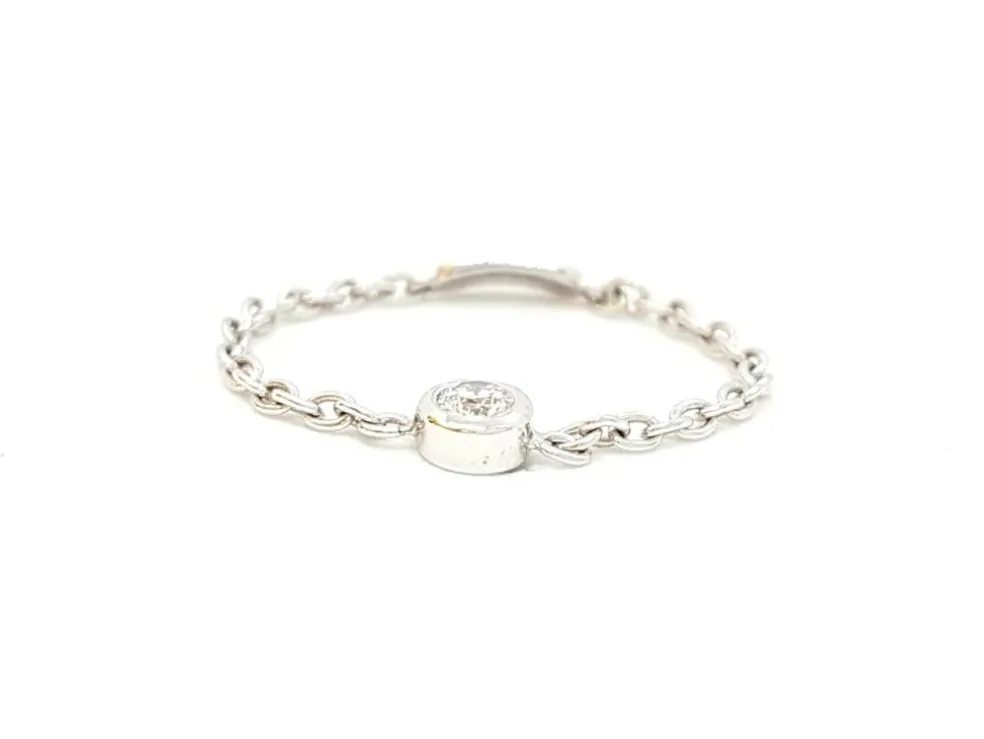 Bague Chaînette Or blanc Diamant