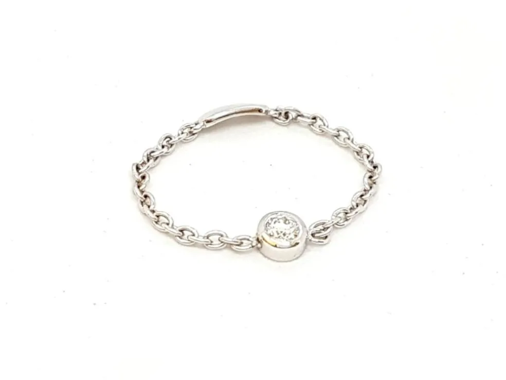 Bague Chaînette Or blanc Diamant