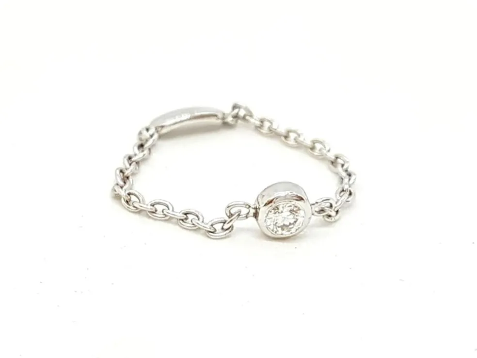 Bague Chaînette Or blanc Diamant
