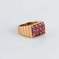 Bague Chevalière 12 Rubis