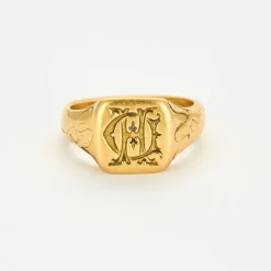 Bague Chevalière ancienne or jaune
