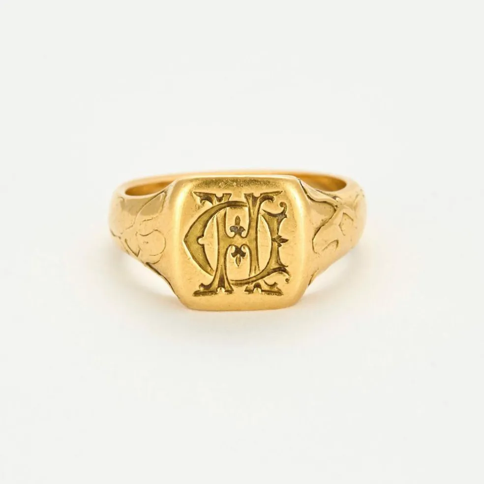 Bague Chevalière ancienne or jaune