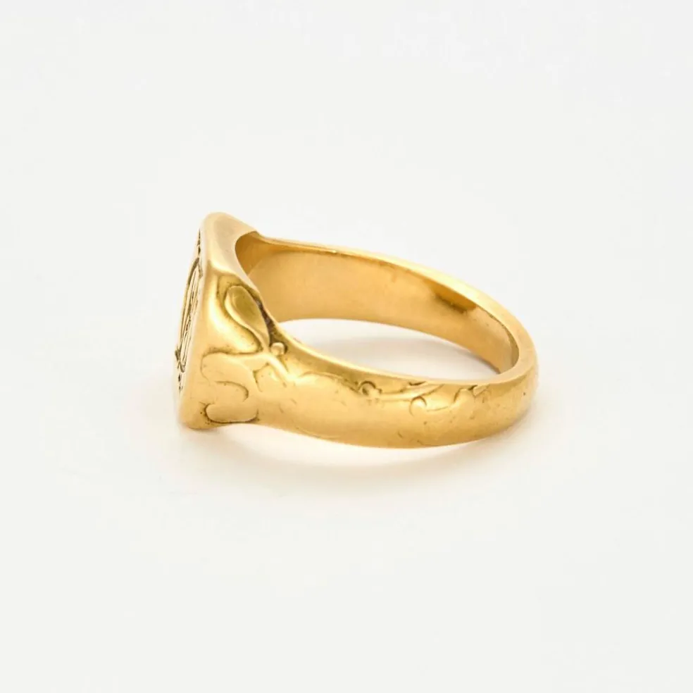 Bague Chevalière ancienne or jaune