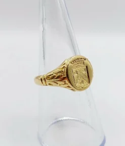 Bague chevalière antique or jaune