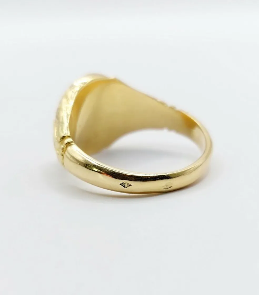 Bague chevalière antique or jaune