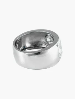 Bague Chevalière Art Déco Platine Saphirs Diamants