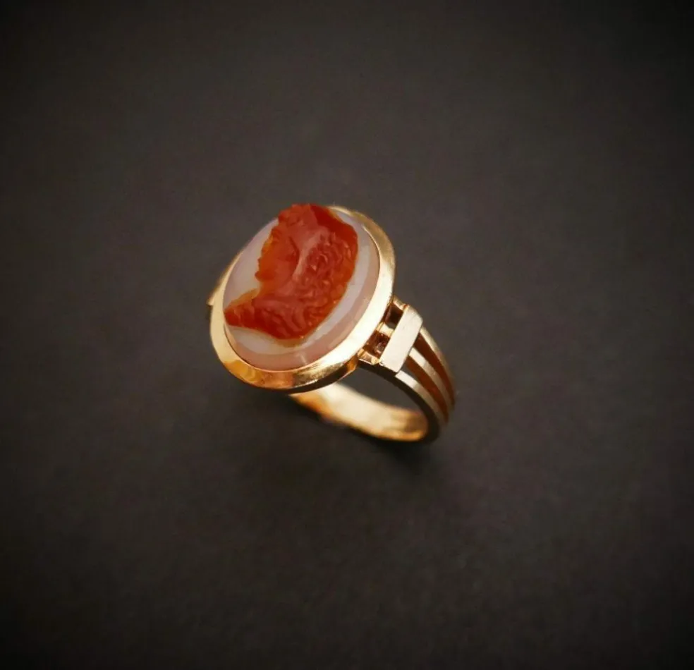 Bague Chevalière Camée