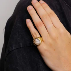 Bague Chevalière Coeur