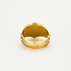 Bague Chevalière écusson or jaune