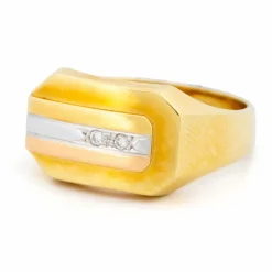 Bague chevalière diamant