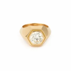 Bague Chevalière diamant 2.35 Carats (Certificat)