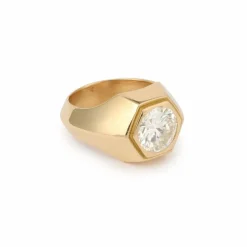 Bague Chevalière diamant 2.35 Carats (Certificat)