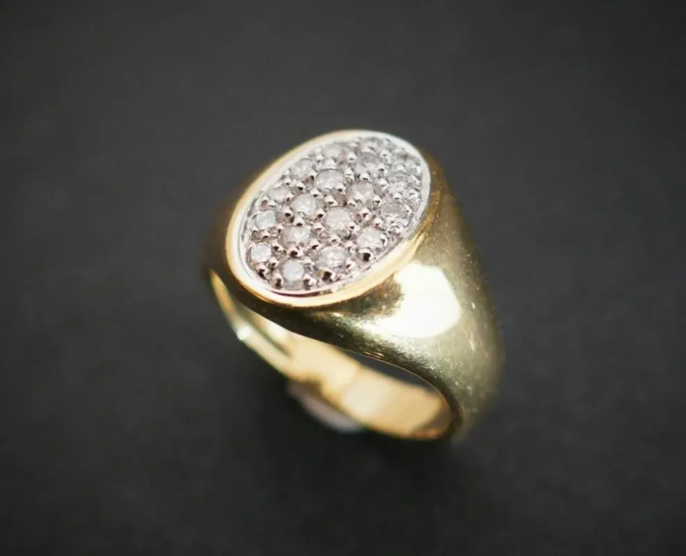 Bague Chevalière Diamants