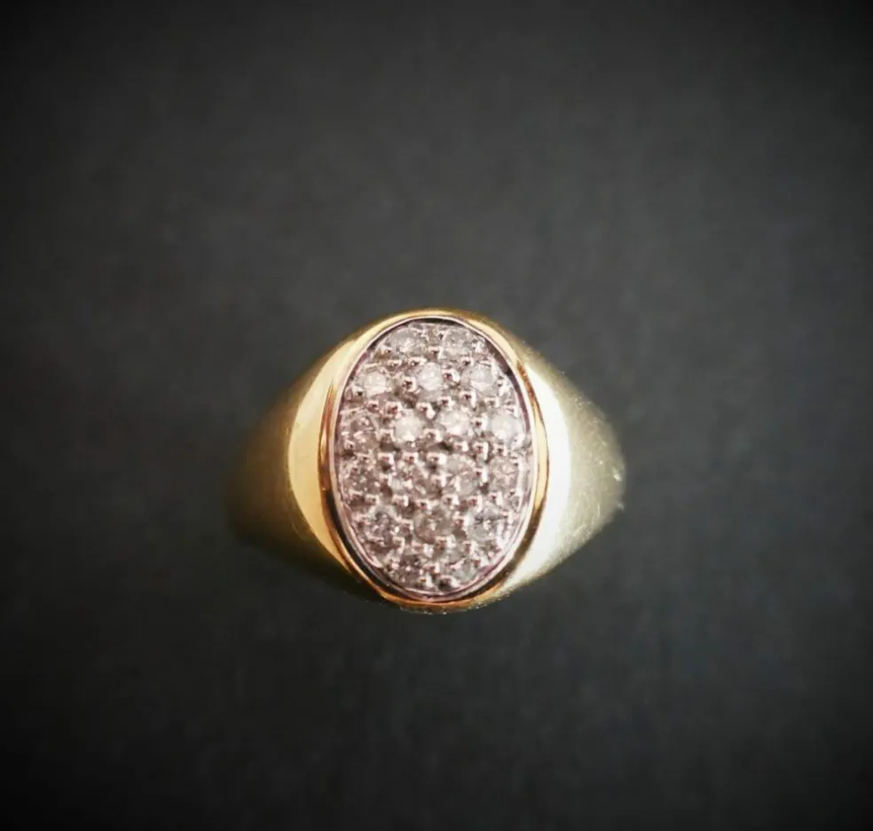 Bague Chevalière Diamants