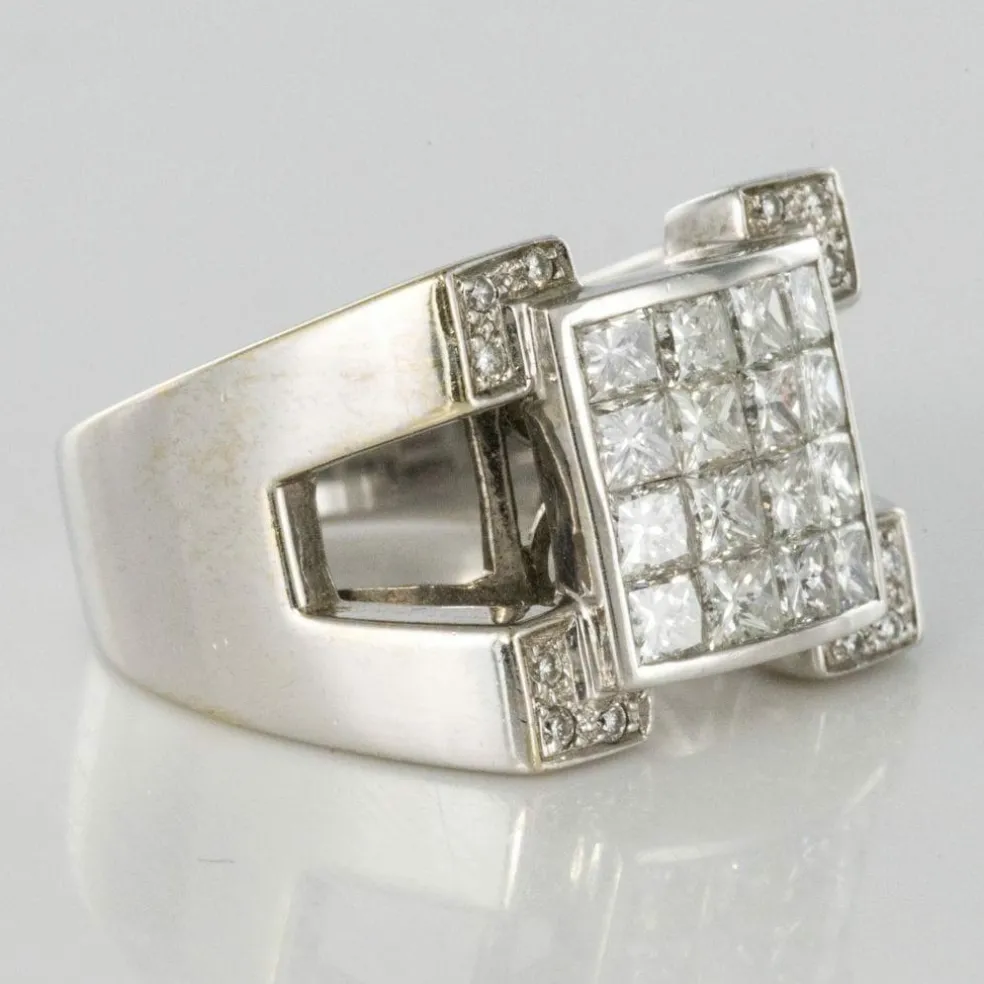 Bague chevalière Diamants