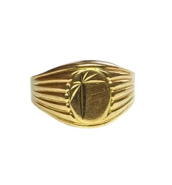 Bague chevalière en or jaune