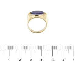 Bague chevalière lapis lazuli