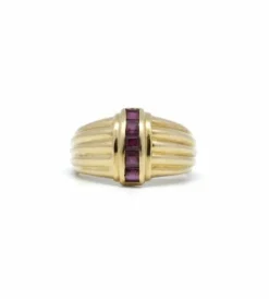 Bague Chevalière ligne Rubis