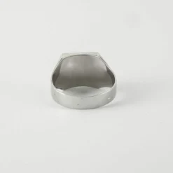 Bague Chevalière or blanc