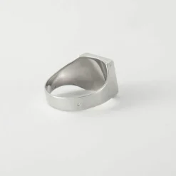 Bague Chevalière or blanc