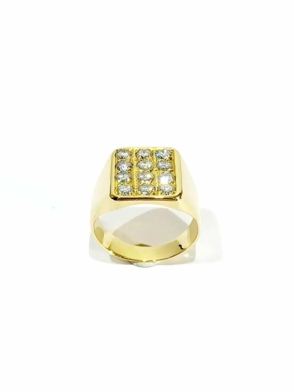 Bague Chevalière or et diamants