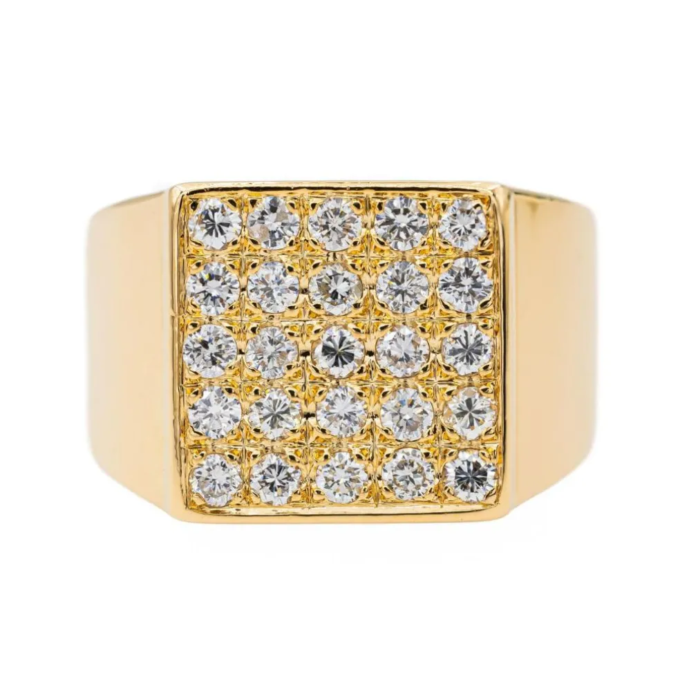 Bague Chevalière Or jaune Diamant