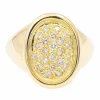 Bague Chevalière Or jaune Diamant
