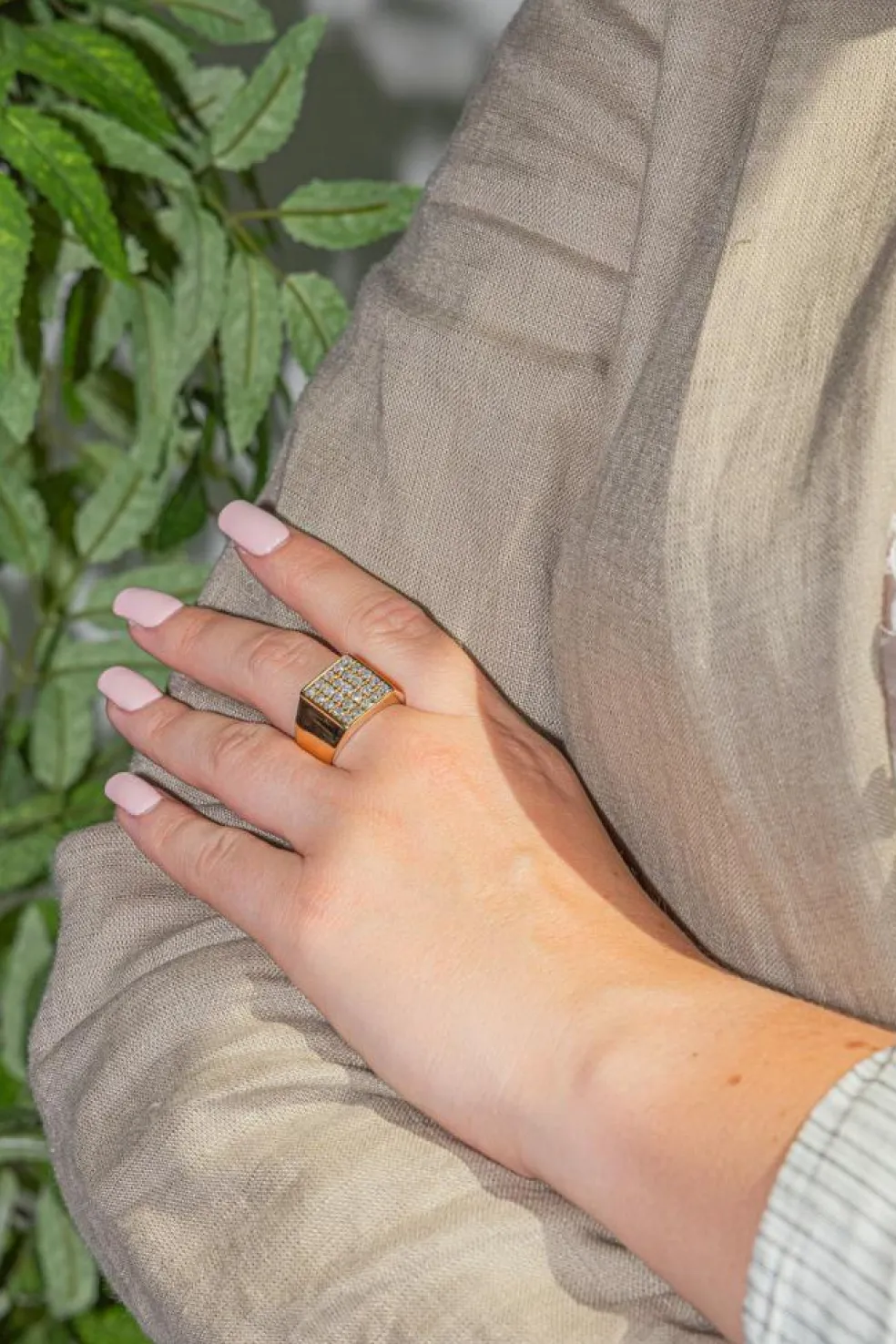 Bague Chevalière Or jaune Diamant