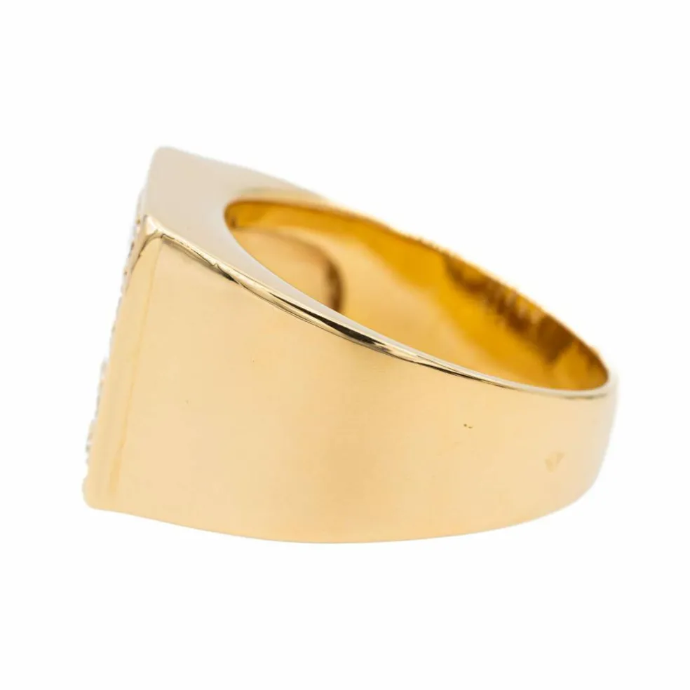 Bague Chevalière Or jaune Diamant
