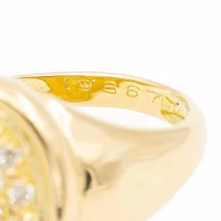 Bague Chevalière Or jaune Diamant