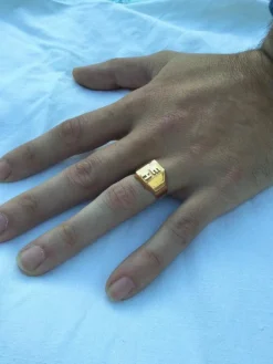 Bague Chevalière Or monogrammée EH