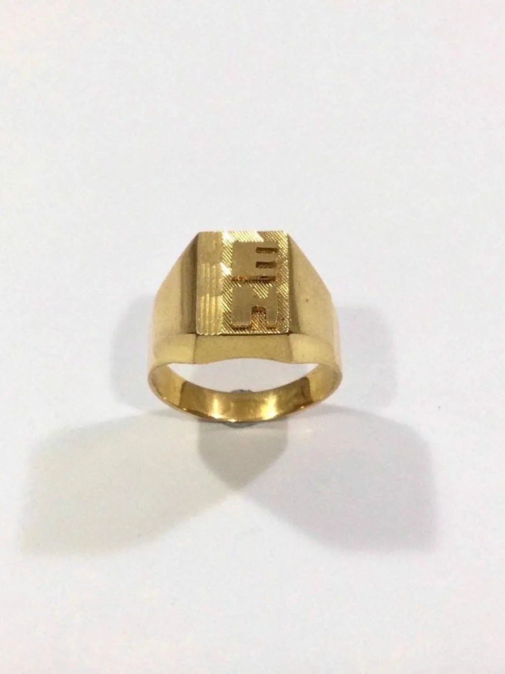Bague Chevalière Or monogrammée EH
