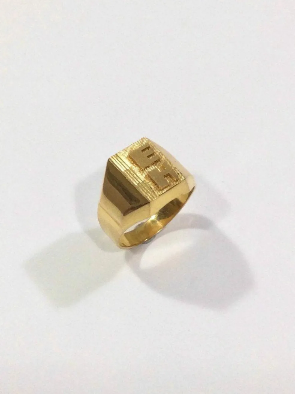 Bague Chevalière Or monogrammée EH