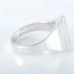 Bague Chevalière pavage Diamants