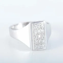 Bague Chevalière pavage Diamants