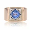 Bague chevalière saphir en or