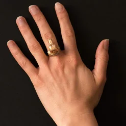 Bague chien et son collier diamants