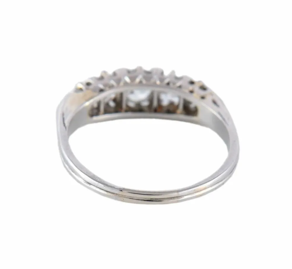 BAGUE "CHIMERE" ART DECO, PLATINE