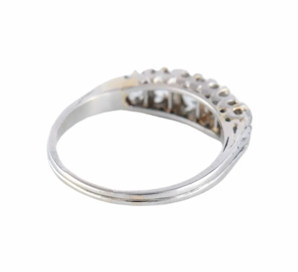 BAGUE "CHIMERE" ART DECO, PLATINE