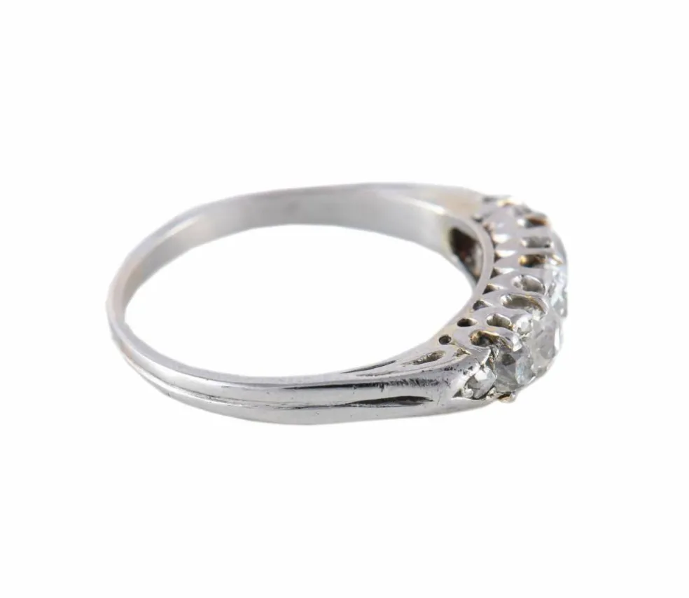 BAGUE "CHIMERE" ART DECO, PLATINE